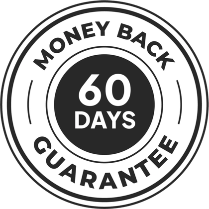 Money back guarantee 60 days seal